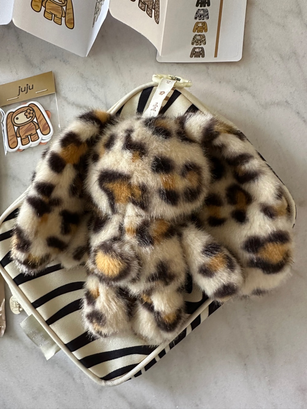 CJ HENDRY—JUJU “Kenny”-Bag Charm. Animal Print - Picture 2 of 4